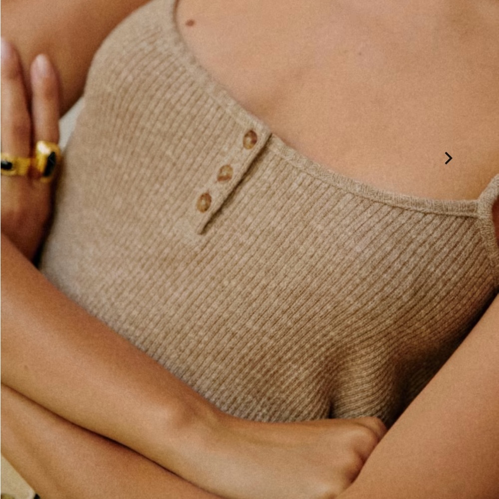 Sezane Lisea Top in camel heather